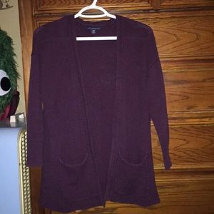 Plum Cardigan with pockets